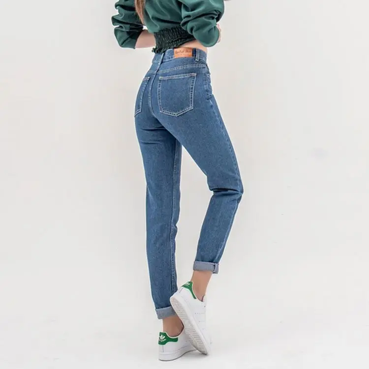 
Oem Girl Latest Top High Waist Highwaist Stylish Woman Plu Size Custom Denim Price Fit Boyfriend Jean 