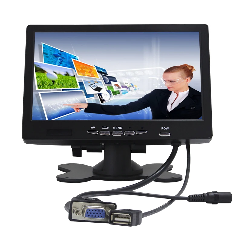  Цветной TFT 7-дюймовый полноразмерный ЖК-монитор VGA AV для цифровой зеркальной