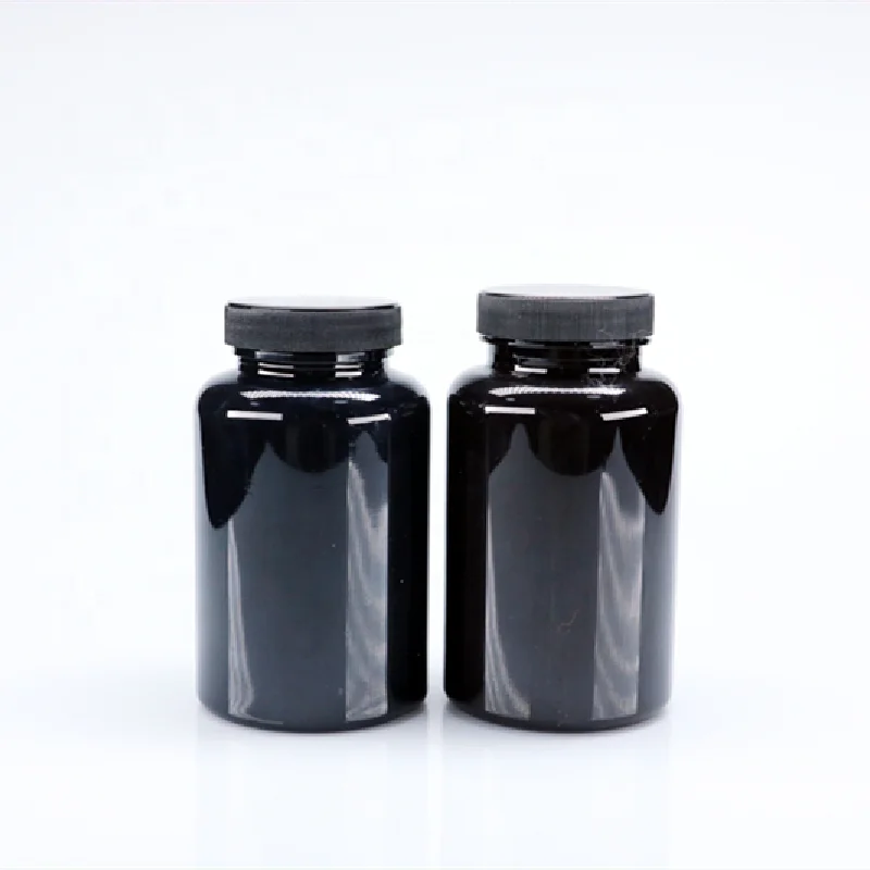 New product Wholesale PET 150ml Plastic Black Pill Medicine Capsules Bottles capsule container