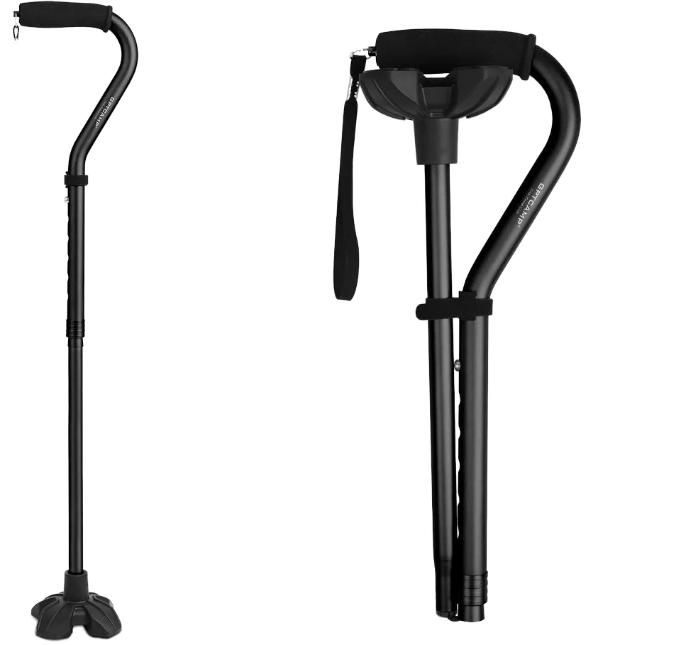 AG Walking Cane for Women and Men Foldable Collapsible Lightweight and Sturdy Walking Stick with Comfortable T Handles