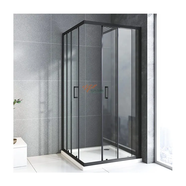 Standard cabina de ducha complete 100x100cm camping freestanding square coated glass 4 sided shower enclosures