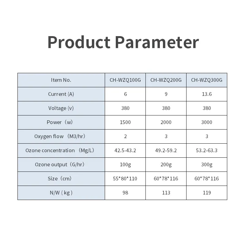 300g/h Ozone water sterilization medical waste water treatment