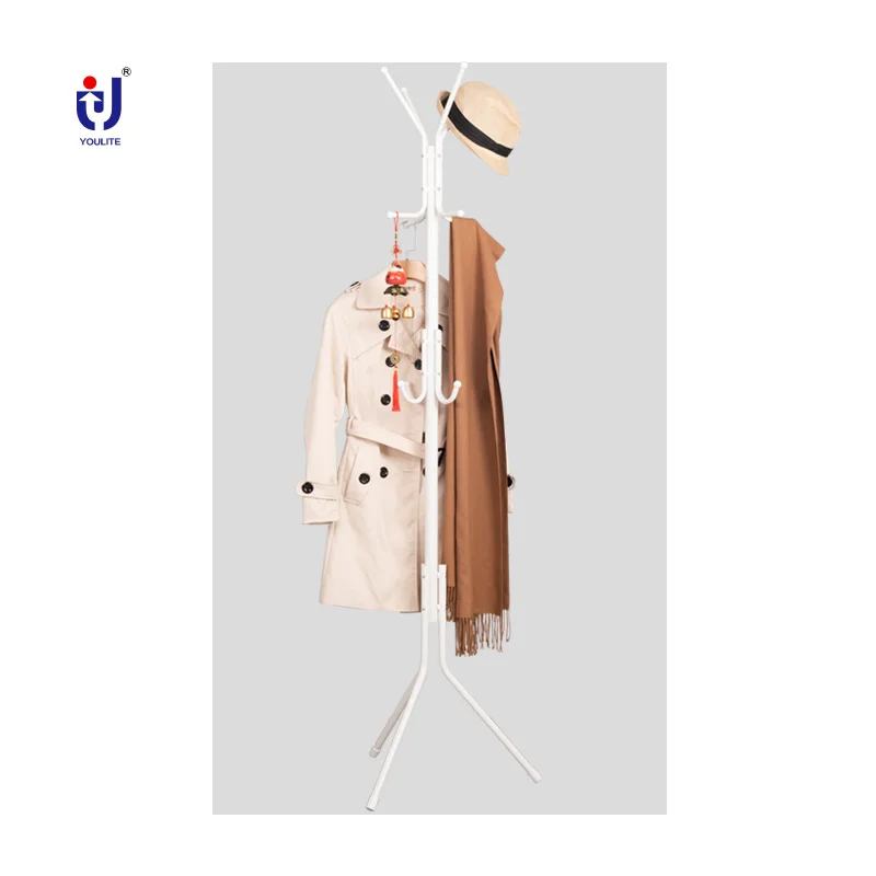 Стойка для шляпы и пальто для отеля, стойка для одежды для костюмированной машины, железная вешалка в форме дерева с полкой