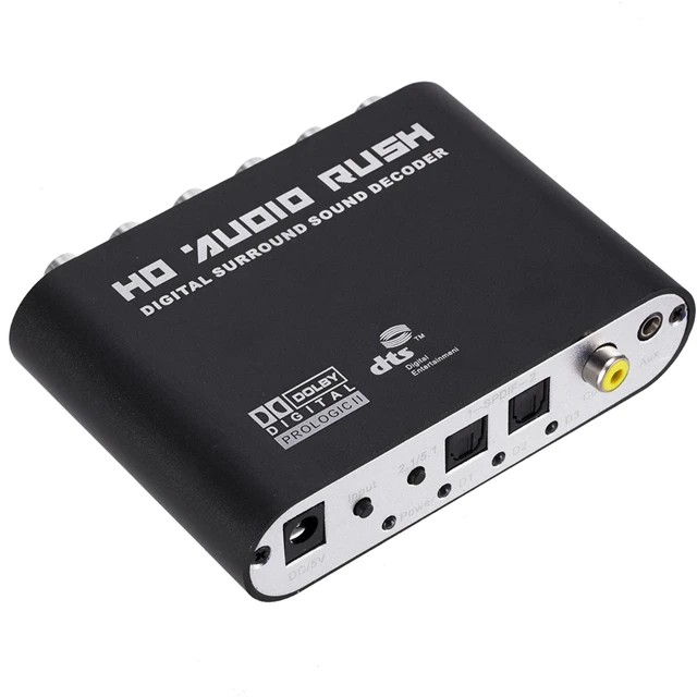 Analog to digital audio converter Gear Optical SPDIF/ Coaxial to 5.1 Digital Sound Decoder Converter