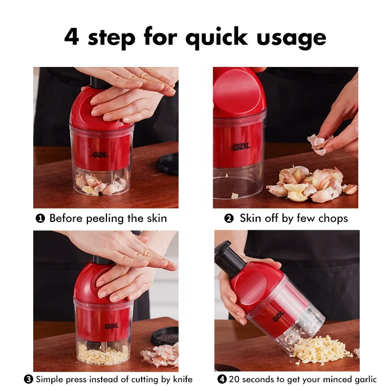 2024 Кухонные гаджеты портативный измельчитель для еды арахисового лука Быстрый ручной