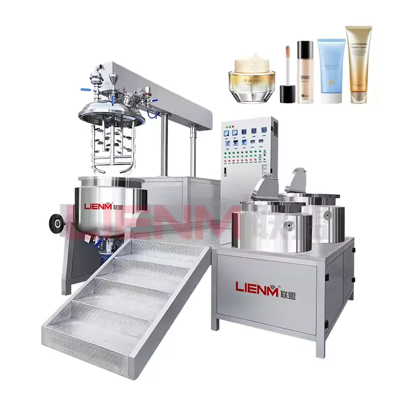LIENM Automatic Vacuum Homogenizer Mixer 200L Cosmetic Cream Homogenizer Mixer Emulsifier Machine