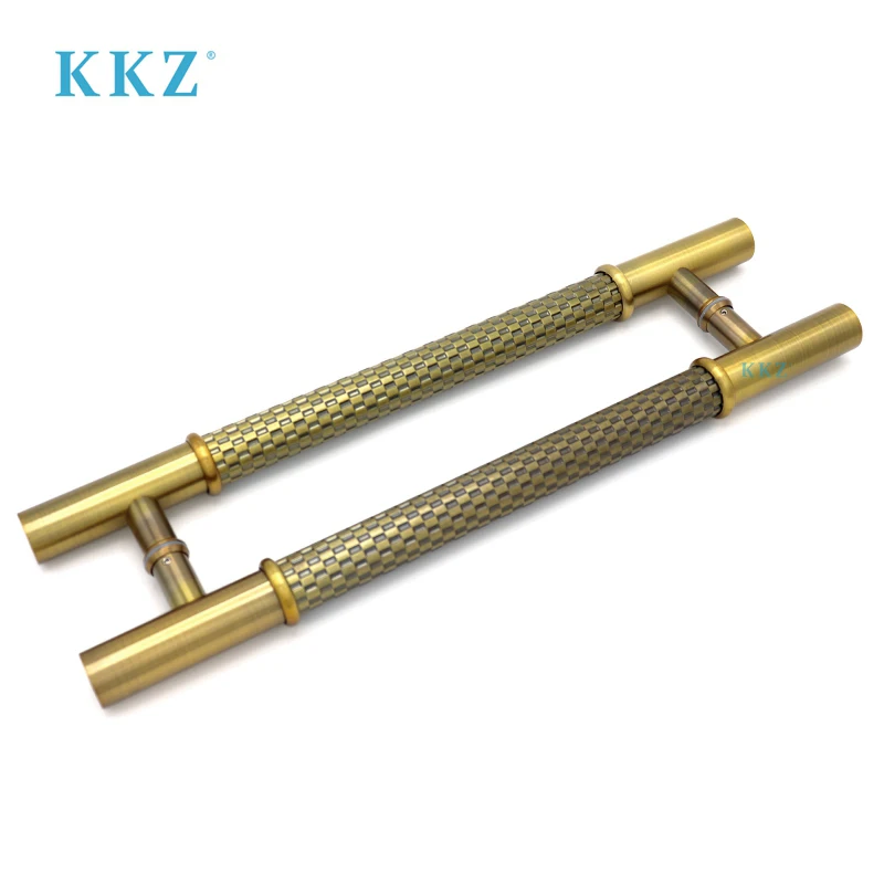Special design Entrance Antique Luxury Gold Long Pull Bronze Door Handle For Glass Door And Wooden Door