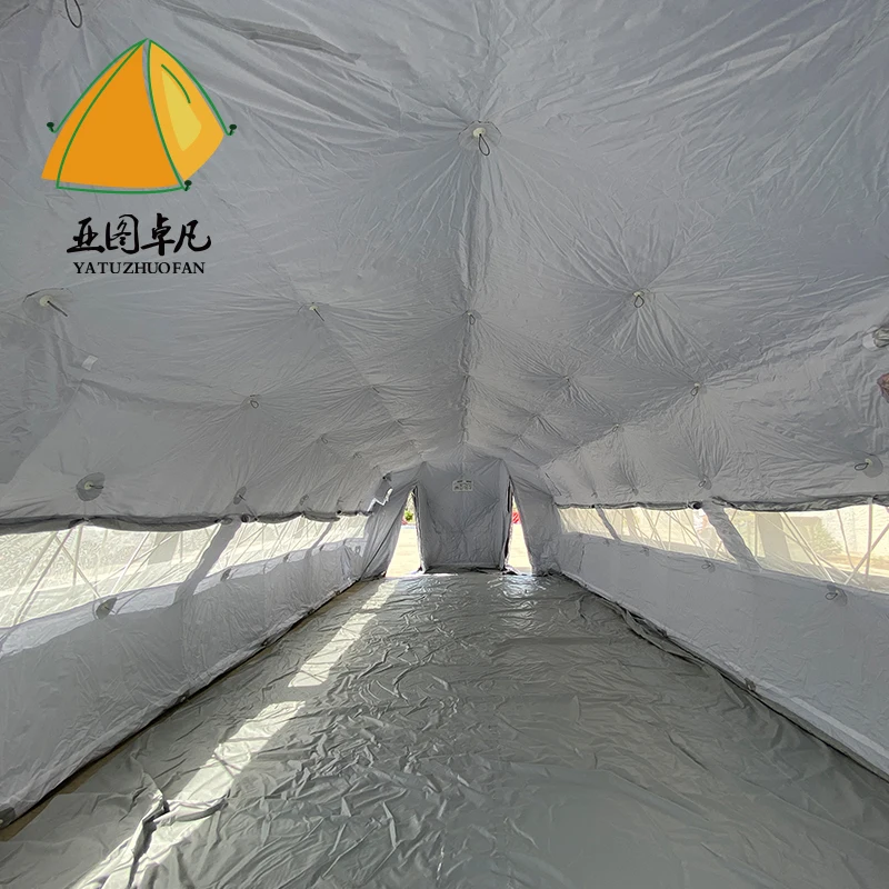 Winter Warm Emergency Refugee Shelter Aluminum Alloy Tube Structure Waterproof Ventilate Camping Disaster Relief Tactical Tent