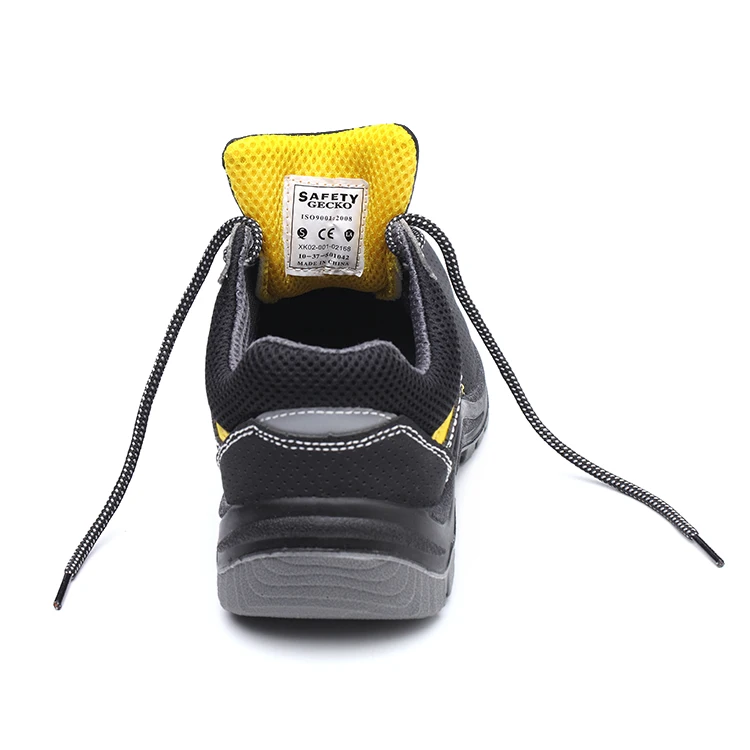Microfiber light weight industrial steel toe safety shoes wear resistant breathable sports brand safety shoes for men