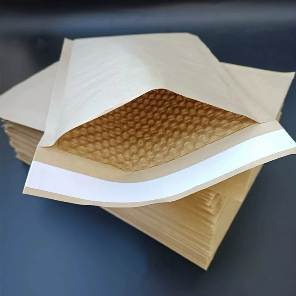 Wholesale custom kraft corrugated bubble mailer biodegradable paper padded envelope