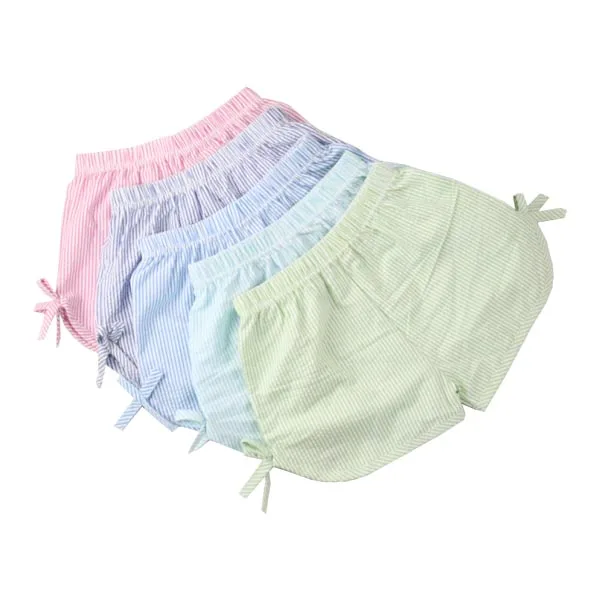 Лидер продаж клетчатые детские шорты для девочек купальник Seersucker пляжная одежда маленьких с бантом