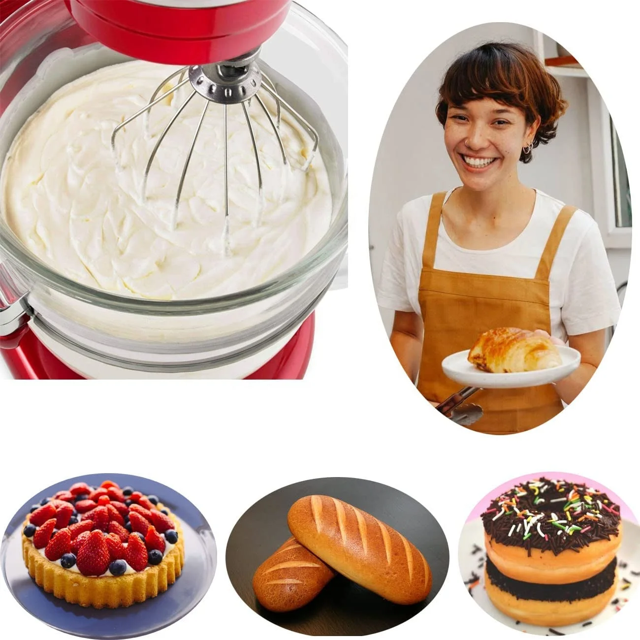 K5AWW Replacement Wire Whip for kitchenAd 5 Quart Lift Bowl 6-Wire Whip Attachment