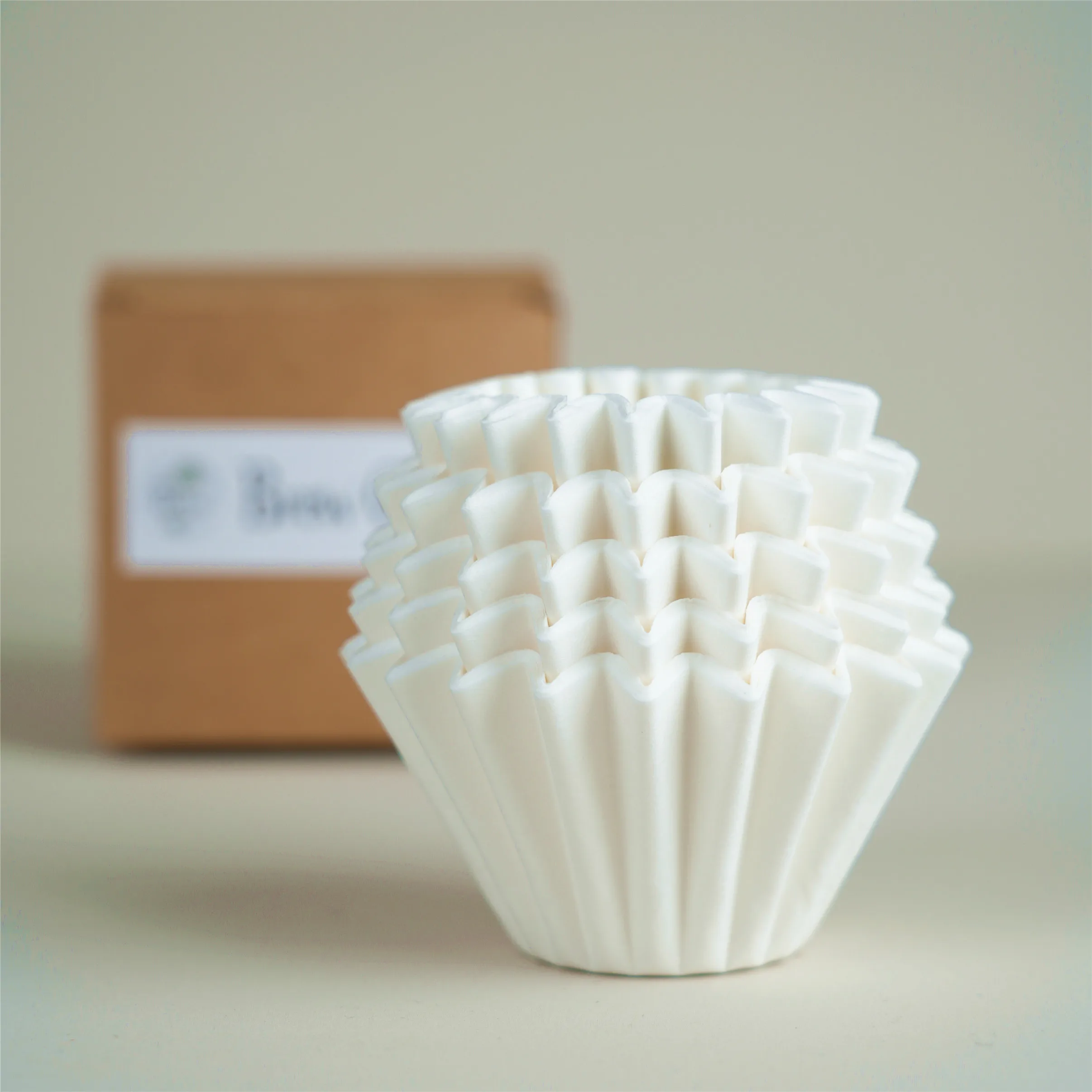 Brew Choice Shell coffee filter Holder Wholesale drip hand Origami cake filter paper wavy filter paper