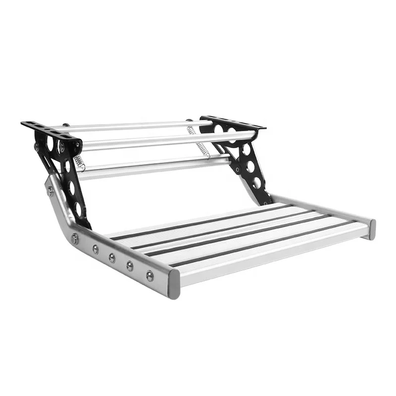 TYTXRV High Quality Caravan RV Step Folding Manual Camper Single Drop Down Steps Aluminum Alloy Non-Slip Steps