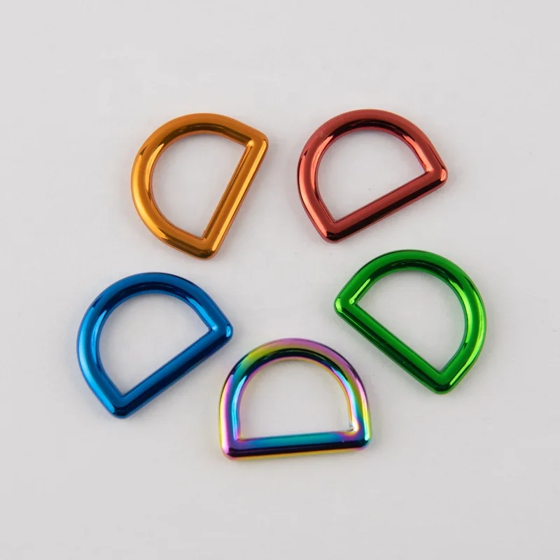 Custom Nickel Free Rainbow Color 25mm D Ring Belt Buckle For Strap