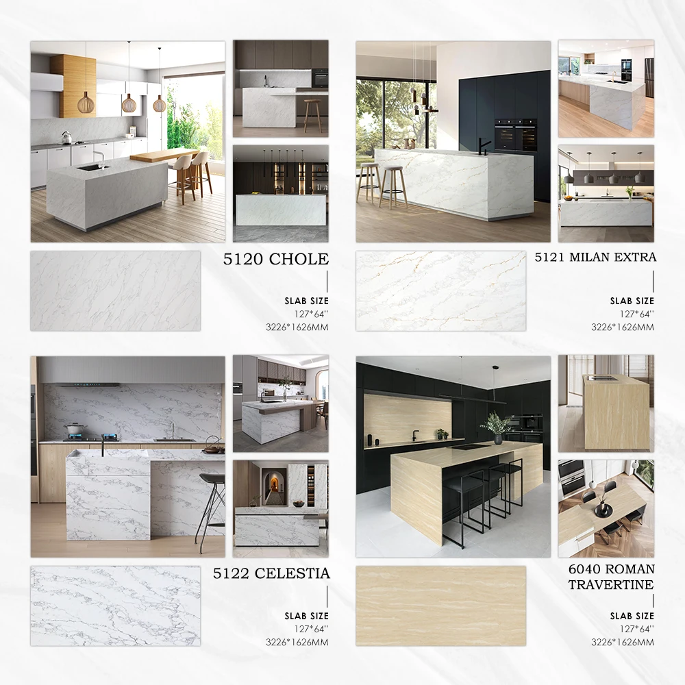 AST OEM/ODM Polished custom design free sample kitchen island tops Black 4052 Artificial Quartz Countertops