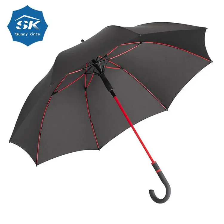 Top Quality New Design Match Color Fiberglass Frame Straight Customized Umbrella