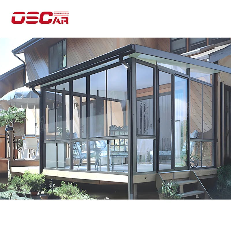 Modern Strong Backyard Large-scale Metal Process Aluminum Alloy Greenhouse Pavilion