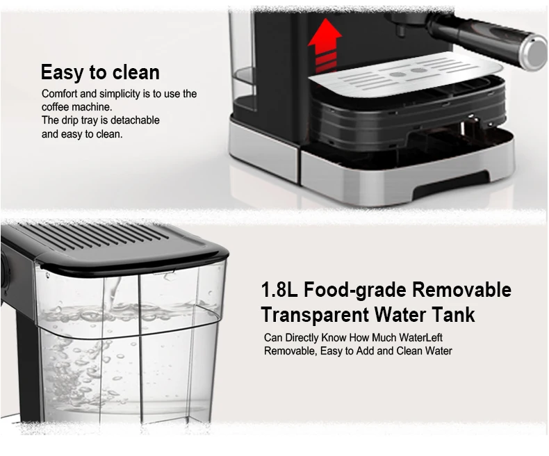 Commercial And Household Digital  Panel Coffee Machine  Professional Manufacturer Semi-Automatization Espresso Machine