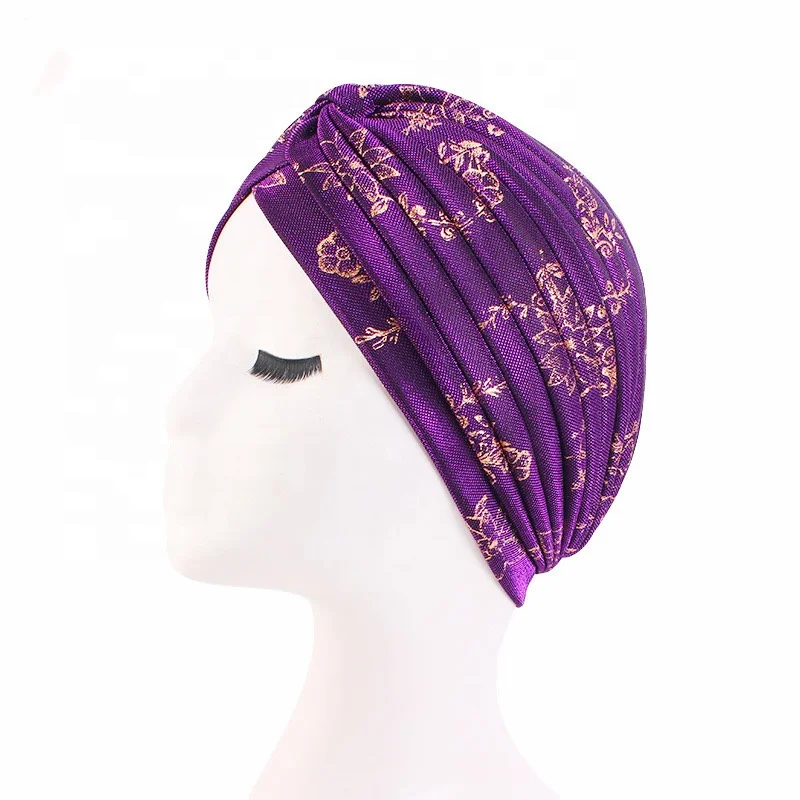 Женская Шапка-тюрбан с цветочным узором