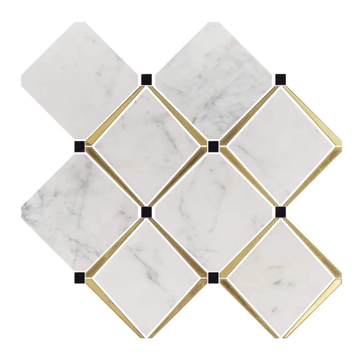 Wholesale Arabescato White Marble Irregular Woven Basket Natural Marble Kitchen Bathroom Floor Mosaic