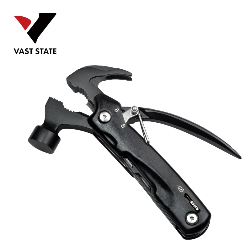 Hot sale Promotion Black Stainless Steel Multi Function Tool hammer with Nylon Pouch