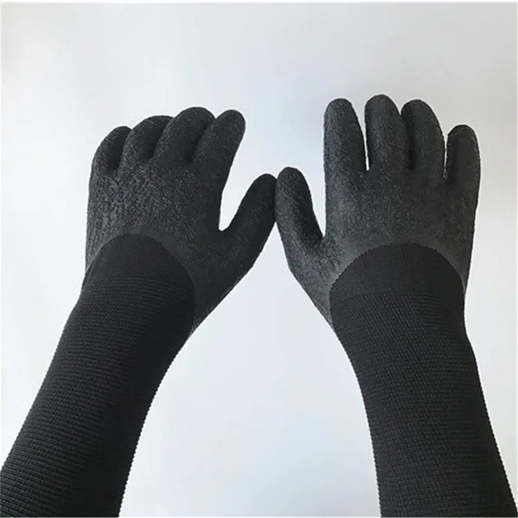 OPTIMA Nylon with Latex Wrinkle 3/4 Coated Grip Long Cuff Garden Gloves