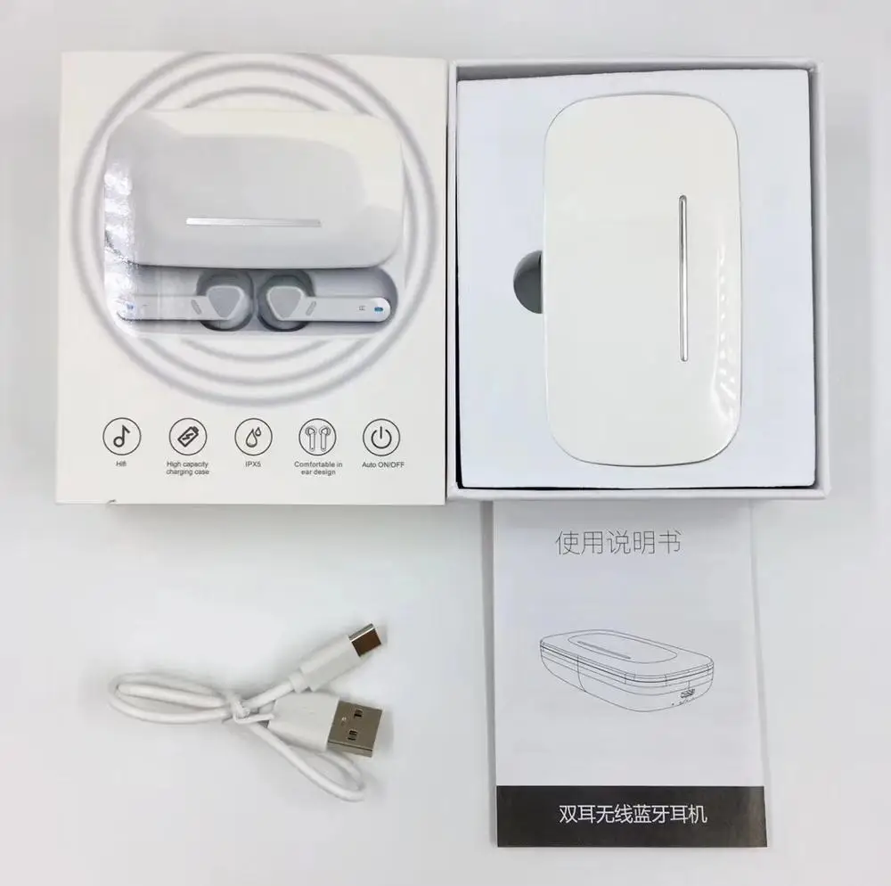 Ture стерео беспроводные наушники BT с зарядным чехлом i8 i9s i7s BE36