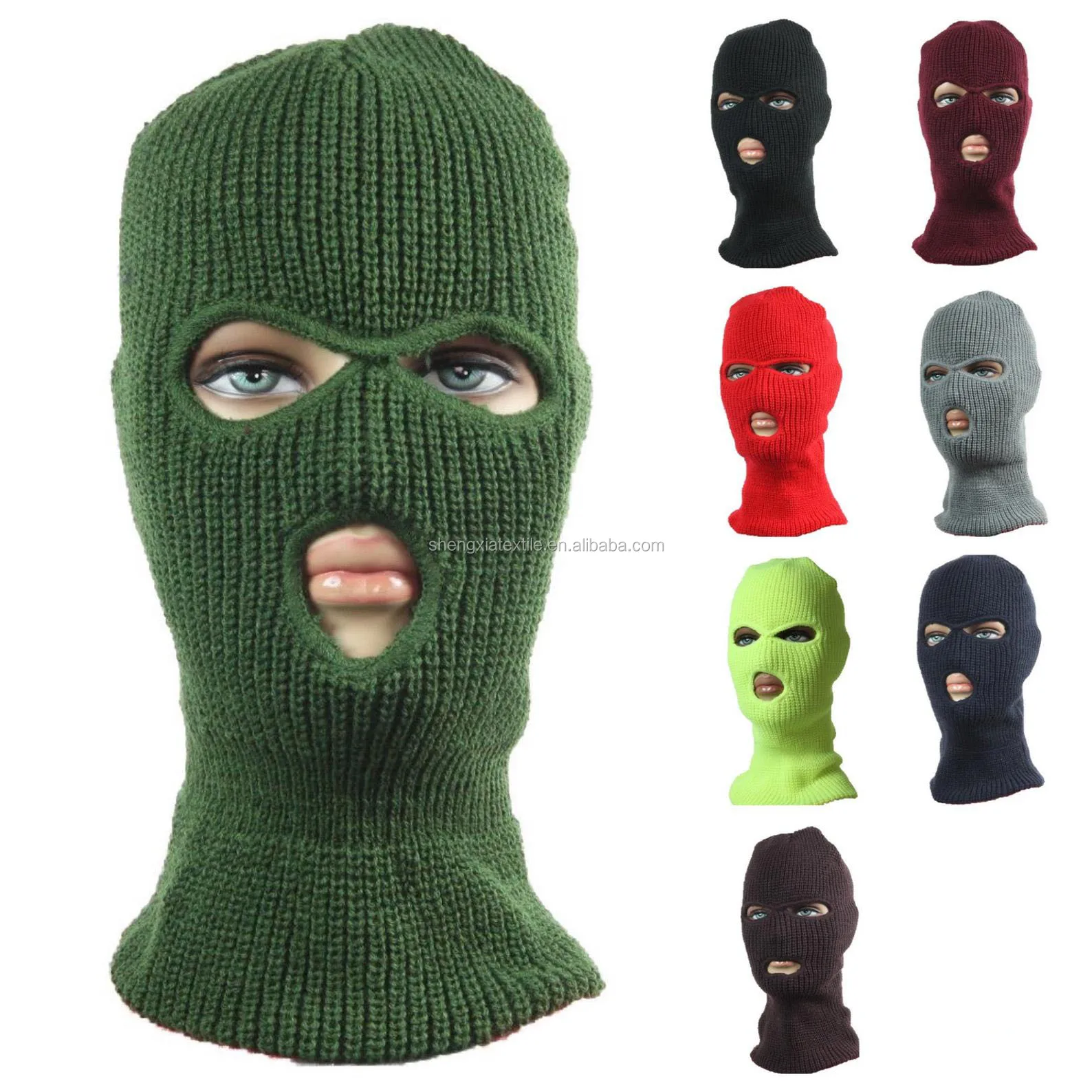 Army Tactical Windproof Warm Ski Cycling Outdoor Full Face Cover 3 Hole Balaclava Hood  Full Face SkiMask