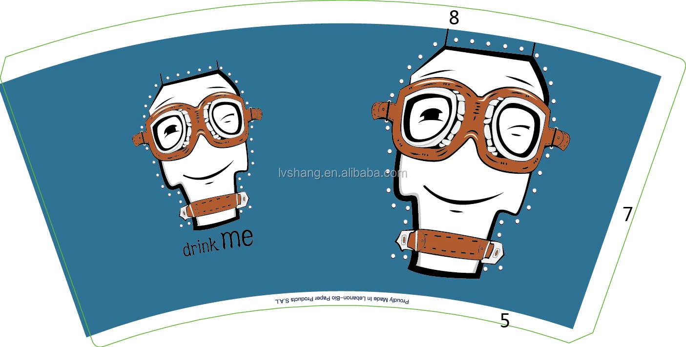 Flexo Printing Coated Single Pe Paper Cup Fan Raw Material For Coffee Paper Cup 7oz paper cup fan raw material