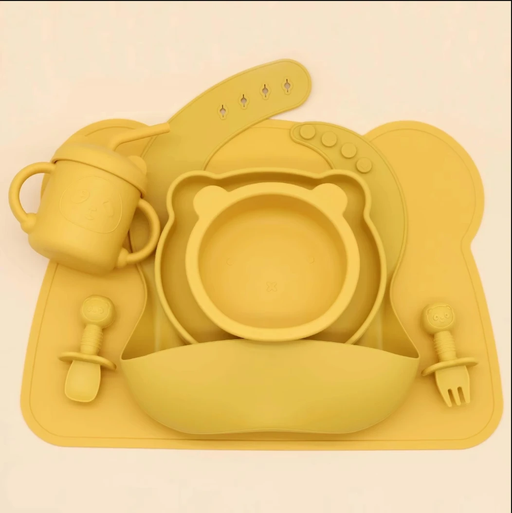 Bulk Buy Microwave Safe Baby Silicone Dinnerware Set Wholesale Fast Delivery Custom Colors for Worldwide Kid Marts
