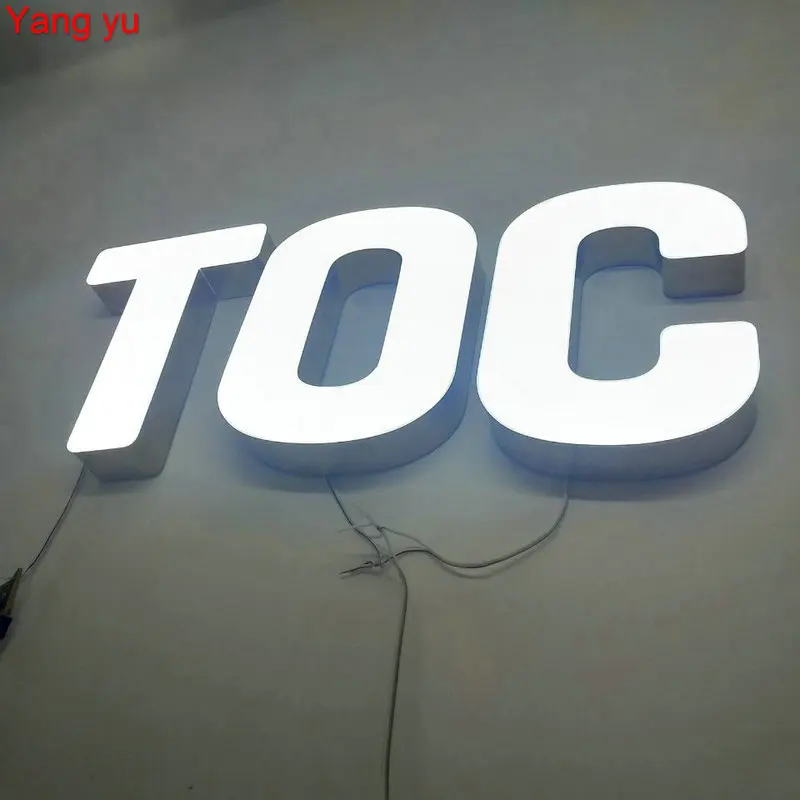 Custom waterproof business signs logo outdoor 3D led channel letter manufacturer shop Wall signs advertising letters signage