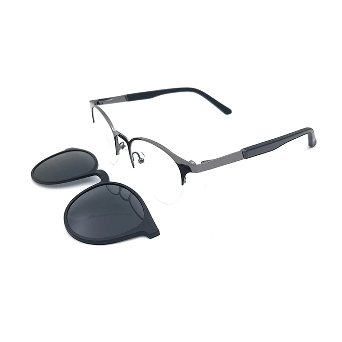 ready stock new design high quality optical eyewear frames Magnetic metal clip on glasses