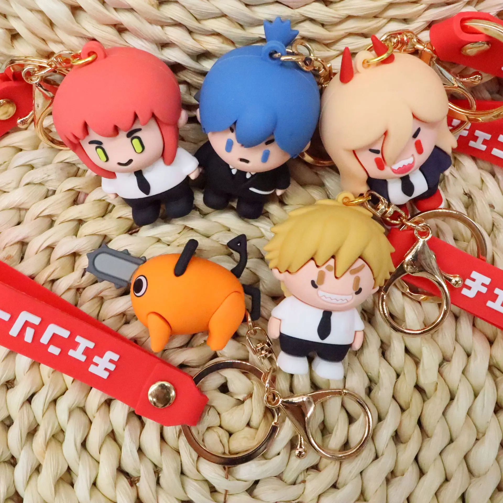 Car Key Ring Pendant Doll Cartoon Marvel Iron Spider Man Captain America Key Chain with Hand Strap Promotional Gifts Ornaments