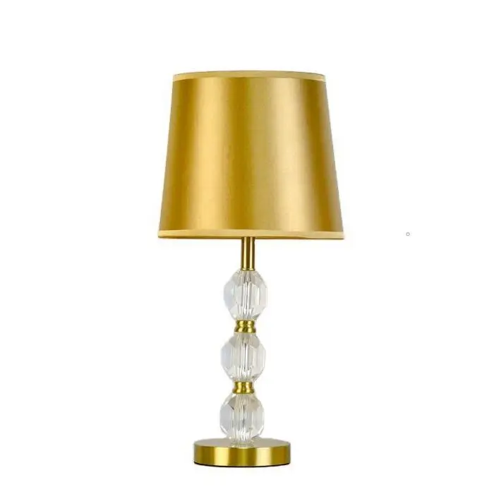 Wholesale Luxury Acrylic Ball Base Bedside Table Lamps Modern Design Home Decor Metal Table Lamp