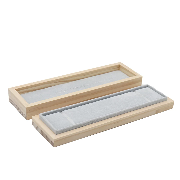 Custom luxury elegant solid wood jewelry box