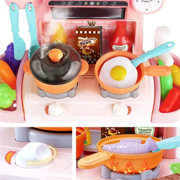 Popular pretend play educational cooking game school children baby cutting food and vegetables  kitchen toys for kids