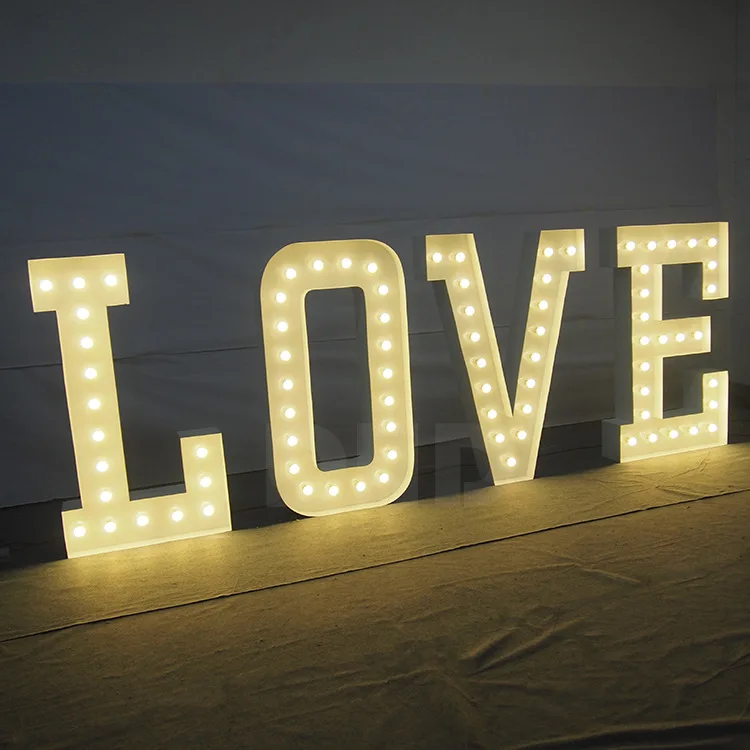 
 Гигантская Светодиодная лампа 4 фута, винтажные шатры с надписью Love  