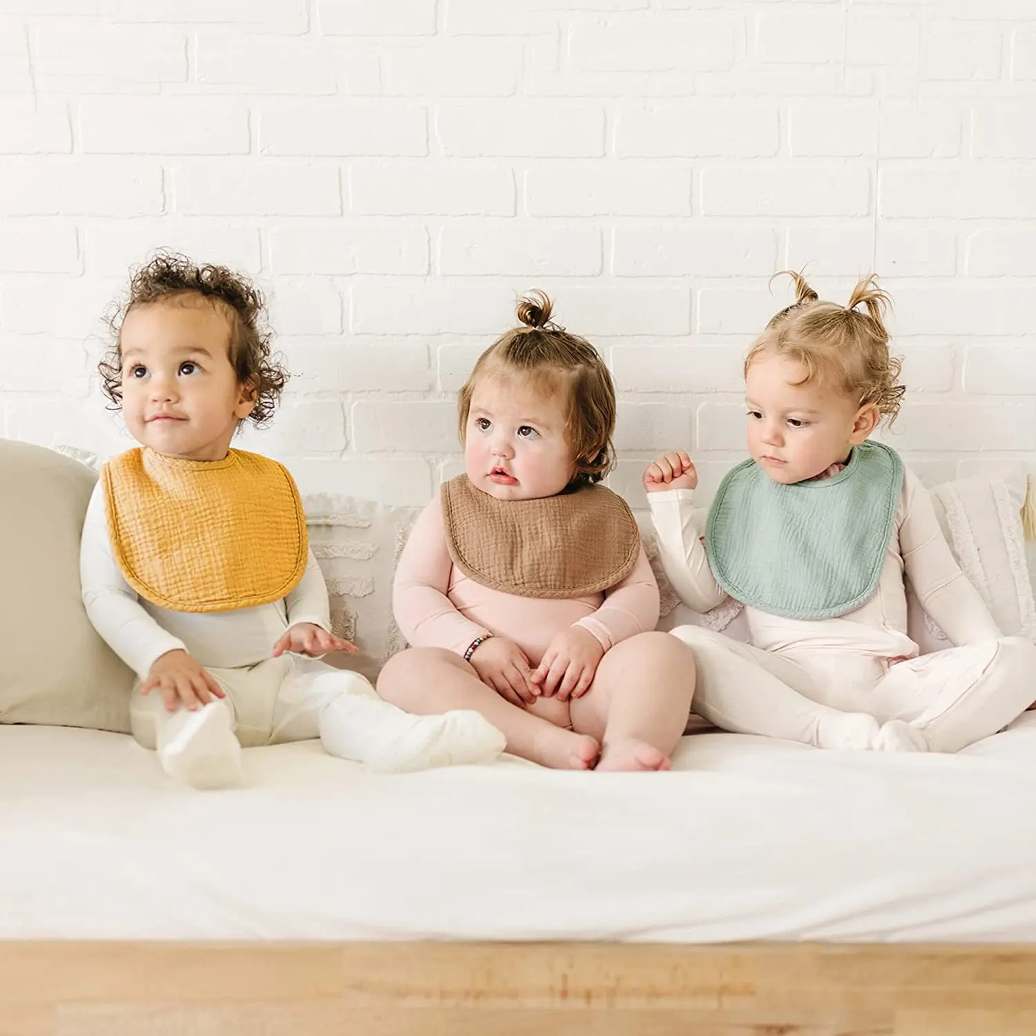 factory new design washable reusable Strong water absorption Baby Cotton Muslin Bibs