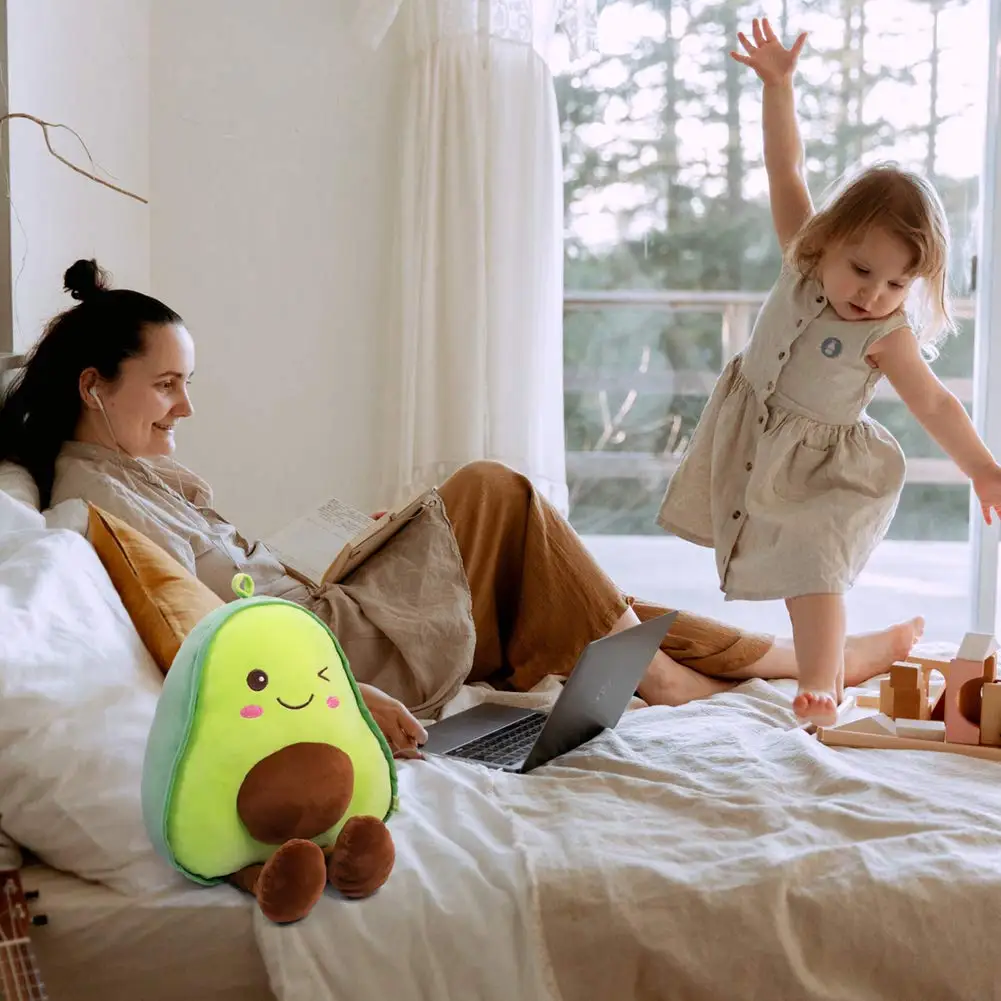 Factory Custom Avocado Stuffed Toy Animal Doll Avocado Plush Toy Super Kawaii Stuffed Fruit Doll