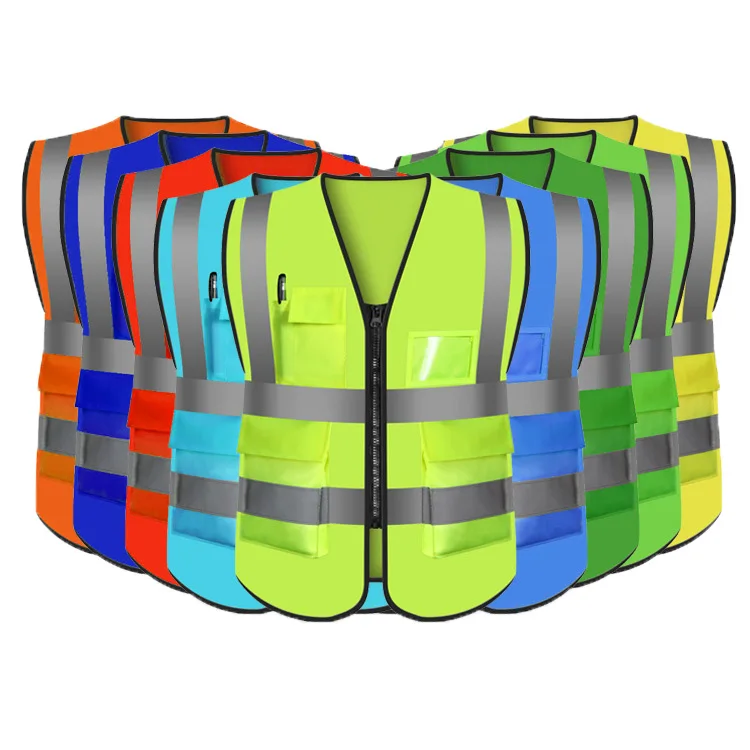 Eye-catching safety reflective clothing for road rescue road construction traffic policeman high visibility reflective vest