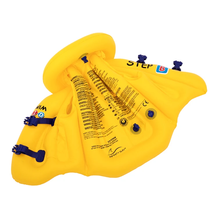 Whole Price Inflatable Life Vest, PVC Learn-to Swim Vest, Inflatable Swimming Life Jacket for Kids