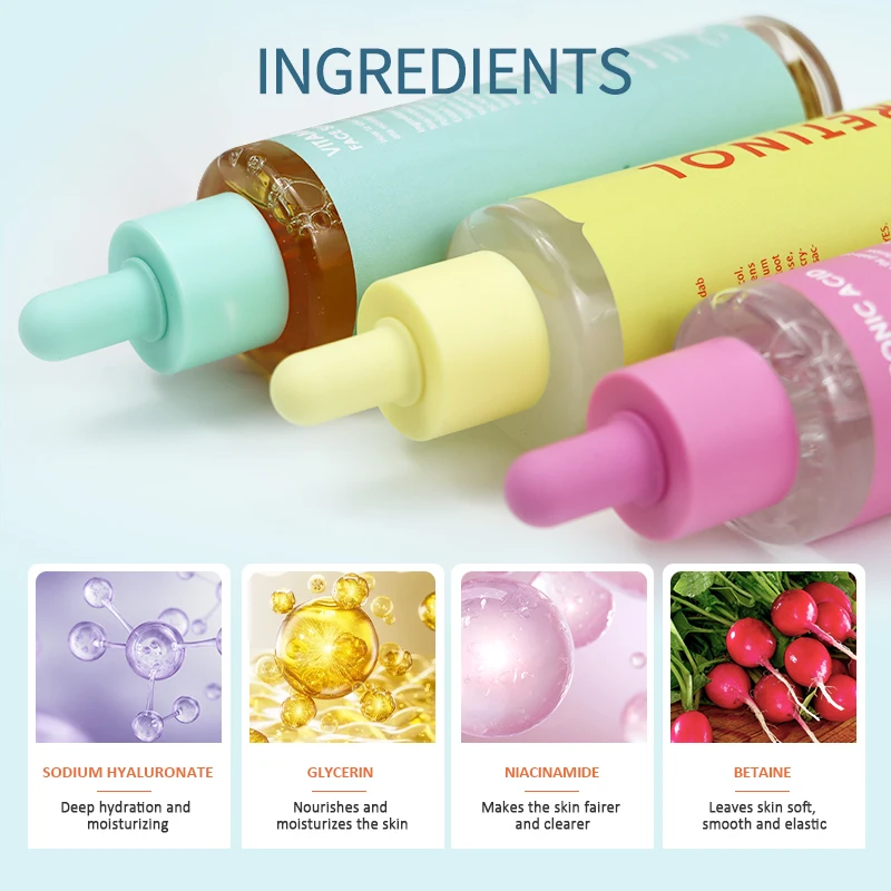 Fading Fine Lines And Firming Skin Collagen Facial Care Serum Factory Price