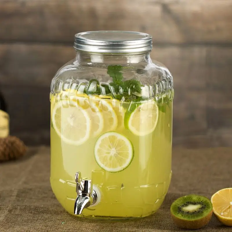 OEM wholesale OEM label Glass jar draft beer dispenser with tap