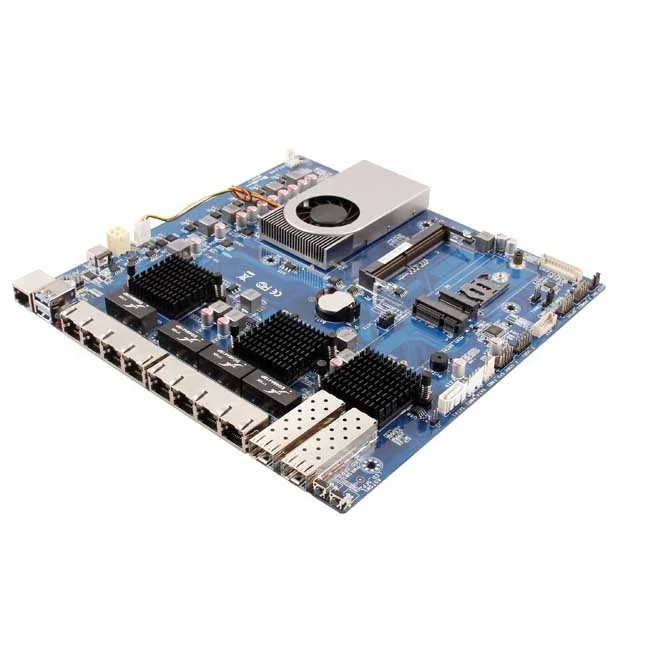 Intel skylake 3855u 8 LAN firewall motherboard with 2 SFP  for network security router
