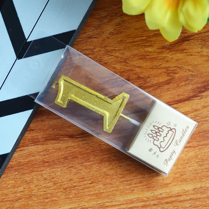 Factory wholesale  Digital Gold Number birthday candles Cake Cup candle cake supplier