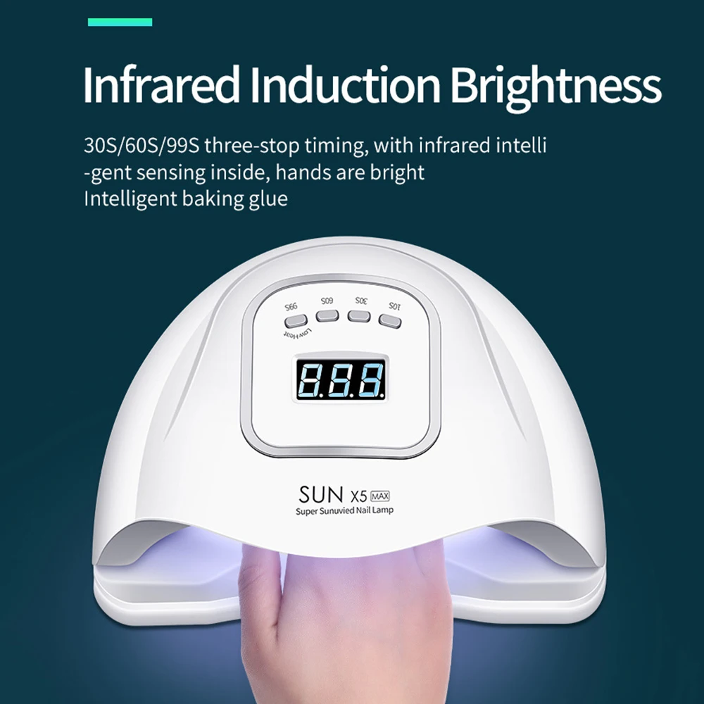 SUN X5 MAX 80W LED UV Lamp Nail Dryer 45 LED Professional For Drying Gel Polish 10/30/60/99s Timer Auto Sensor Nail Art Machine
