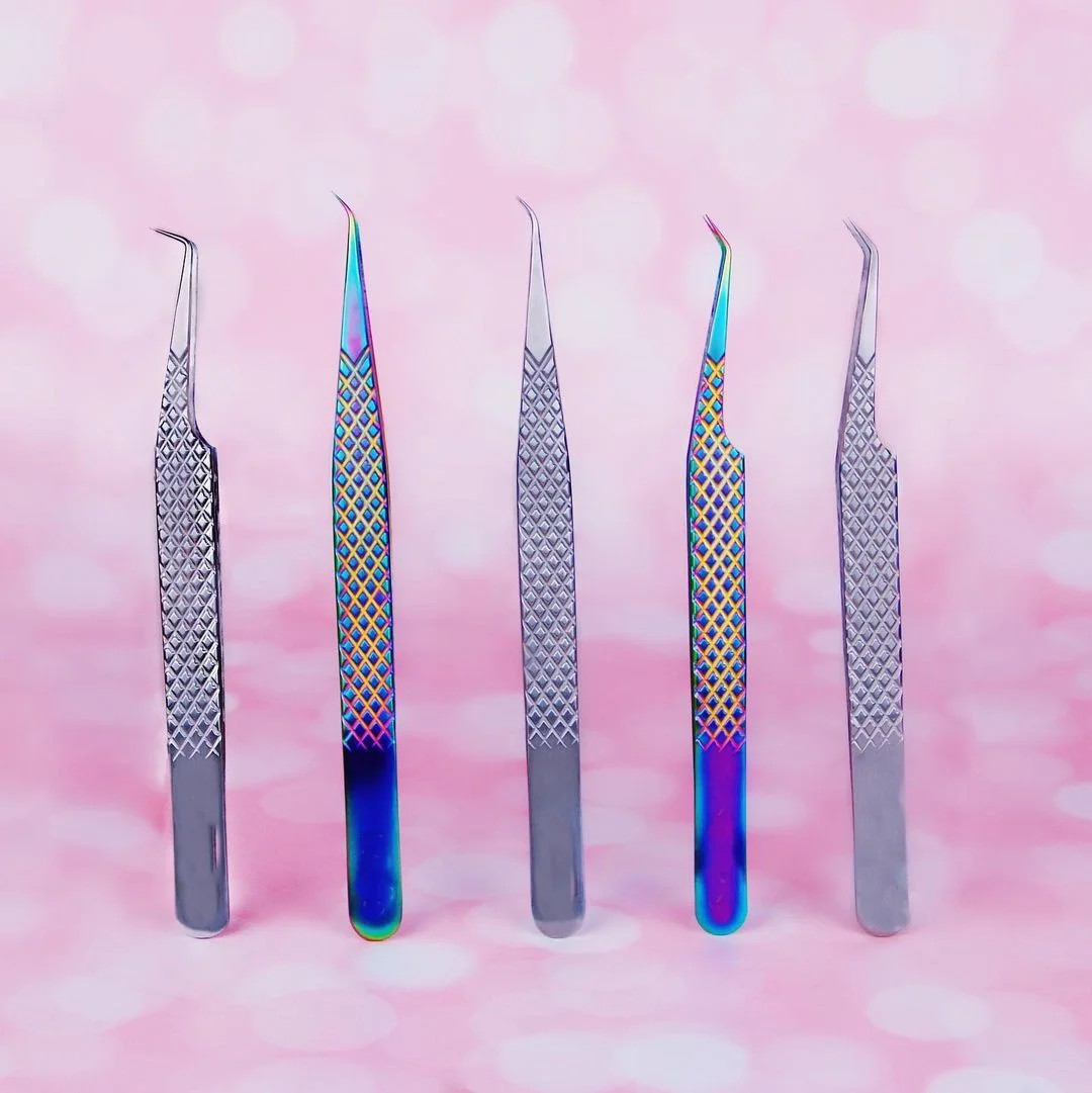 Wholesale Best Selling Volume Eyelash Tweezers High Quality Tweezer Case eyelashes extension tweezers
