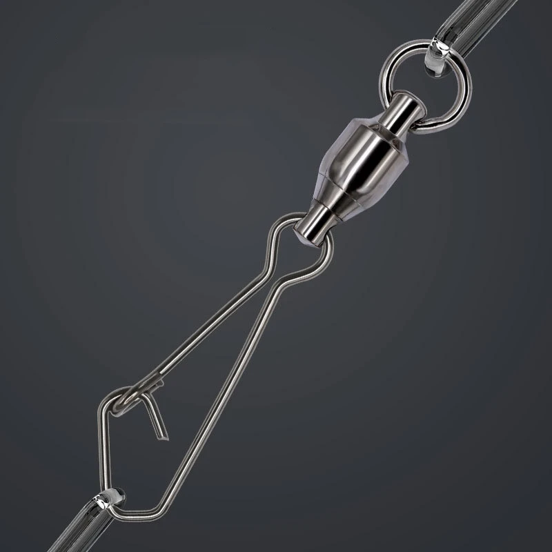 NEW Heavy Duty 0#-8# Stainless Steel Ball Bearing Swivel With Single Solid Ring With Coastlock Snap