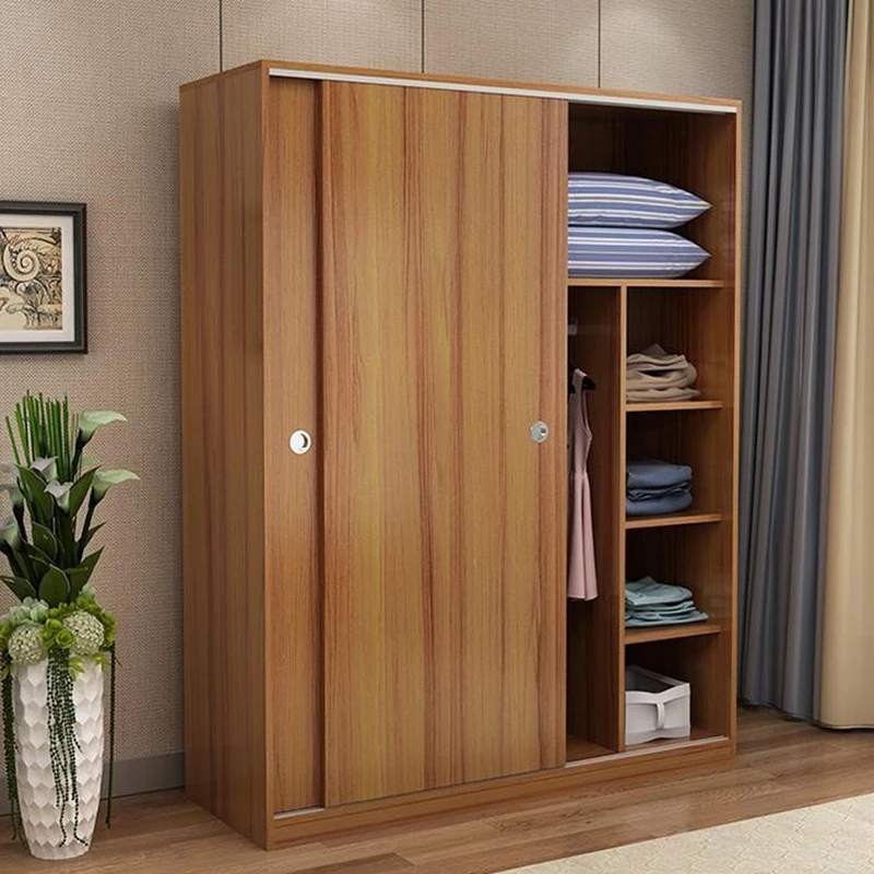 Bedroom furniture modern sliding door closet wooden white wardrobe clothes wardrobe